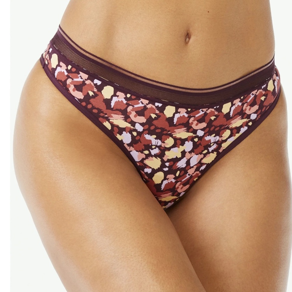 Joyspun Women's Cotton Thong Panties, 6-Pack Size XXL - Picture 4 of 8